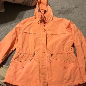 Pink JCrew Factory Anorak Rain Jacket